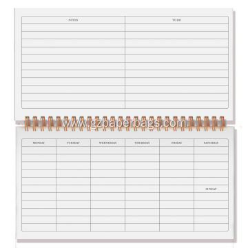 Hardcover Spiral Customizable Desktop Weekly Desk Planner